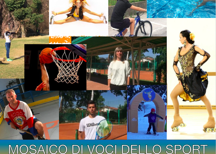 mosaico di voci dello sport